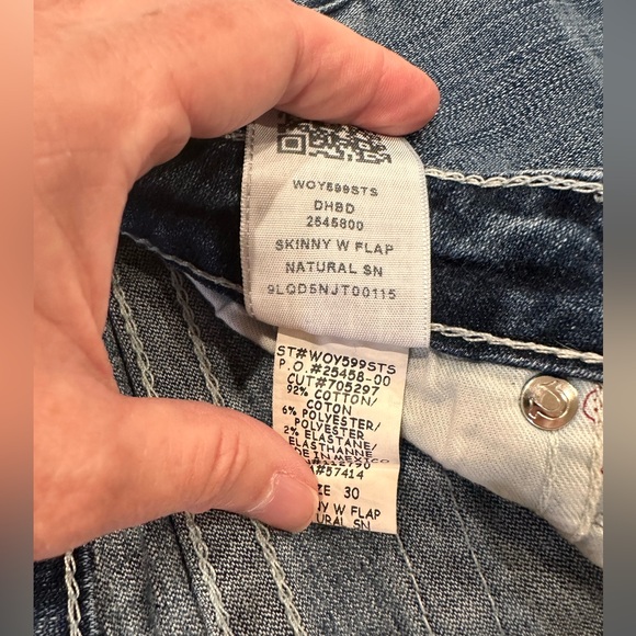 🌸True Religion Skinny Flap Pocket Jeans Size 30🌸 - Picture 10 of 13